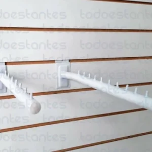 Perchero panel frontal recto 30cm – Blanco