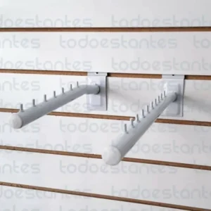 Perchero panel frontal inclinado 30cm – Blanco