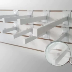 Mensula reforzada para madera para panel ranurado 50 UNIDADES – Negro